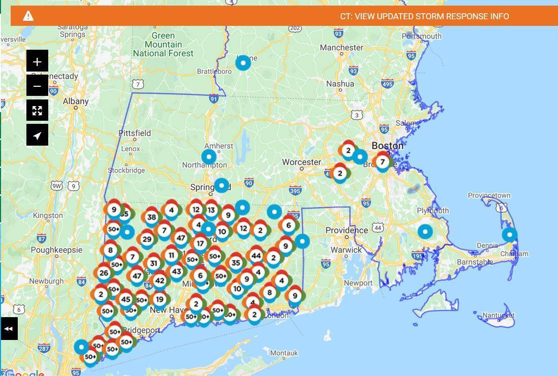 Ct Light And Power Outage Map Oconto County Plat Map